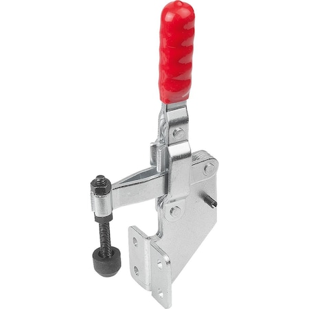 Kipp Toggle Clamp Vertical Std, Angled Foot F1=1600, Fixed Clamping Spindle M06X50, Steel Galvanized And K1436.01600